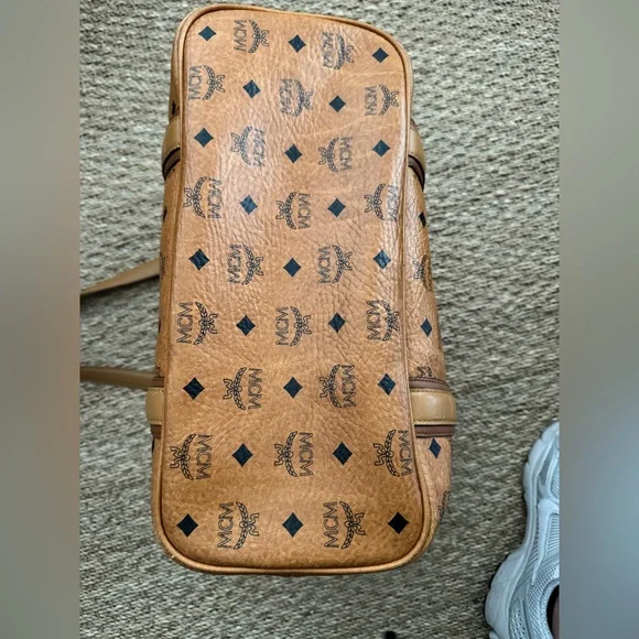 MCM Cognac Visetos Monogram Tote with Gold Hardware - Picture 3 of 13